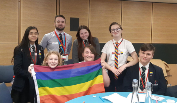 LGBTQ+ Ambassadors at the Let’s Celebrate event run by The Proud Trust