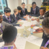 Students 'on task' at the GCHQ offices in Manchester, as part of a languages trip in December 2022