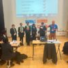 The winning Year 8 team during The Faraday: Future Flight challenge, in January 2023