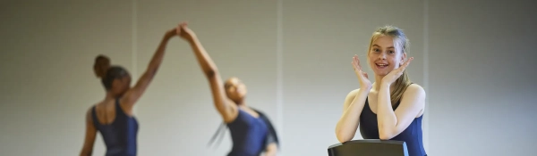 Student gymnastics lesson