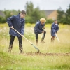 Students during a horticulture project