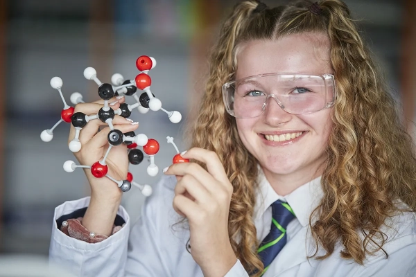 Student during a science lesson