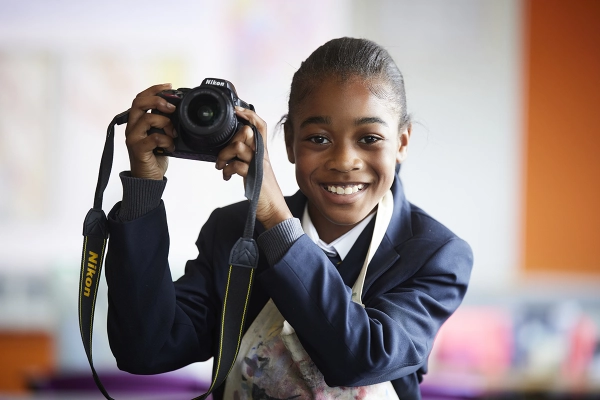 Student during a photography lesson