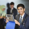 Student using an iPad