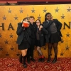 Students attending an exclusive performance of Hamilton at the Palace Theatre in February 2024