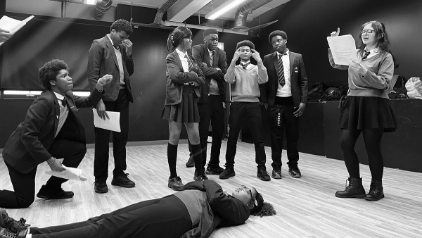 Students during rehearsals for Snow White 2025