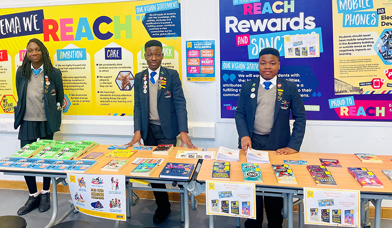 Our wonderful Student Leaders promoting World Book Day at parents’ evening in 2025