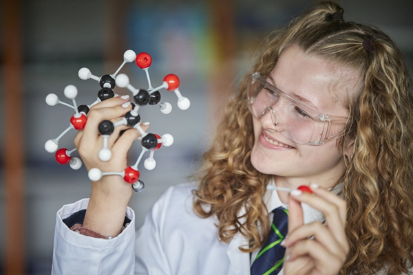 Student during a science lesson
